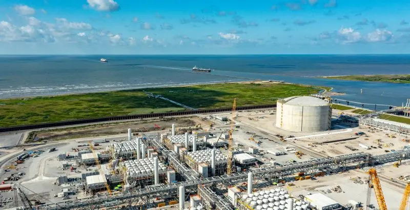 Calcasieu Pass LNG export terminal in Louisiana, part of the global LNG market