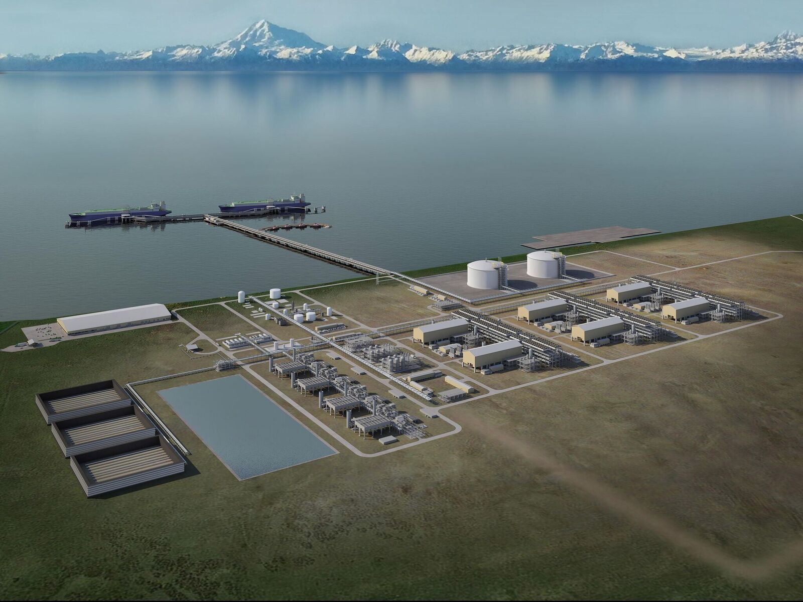 Alaska LNG project rendering highlighting future global LNG supply potential
