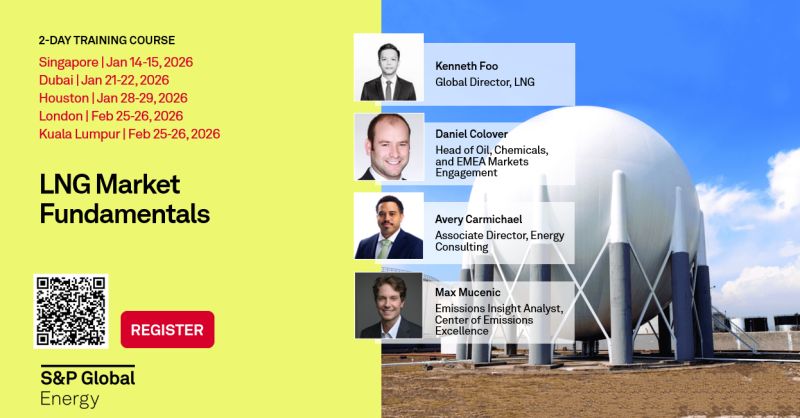 LNG market fundamentals training course 2026 | Global LNG Hub LNG market fundamentals training course by S&P Global Energy with 2026 global locations