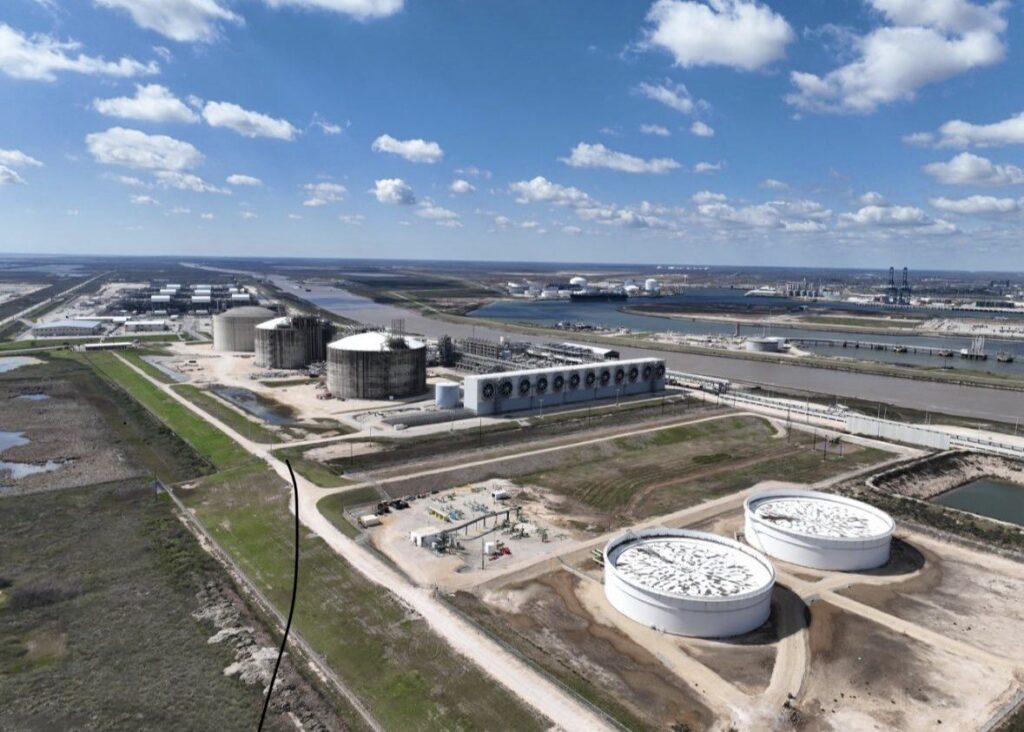 Freeport LNG export terminal in Texas, illustrating the expansion of global LNG supply from the United States