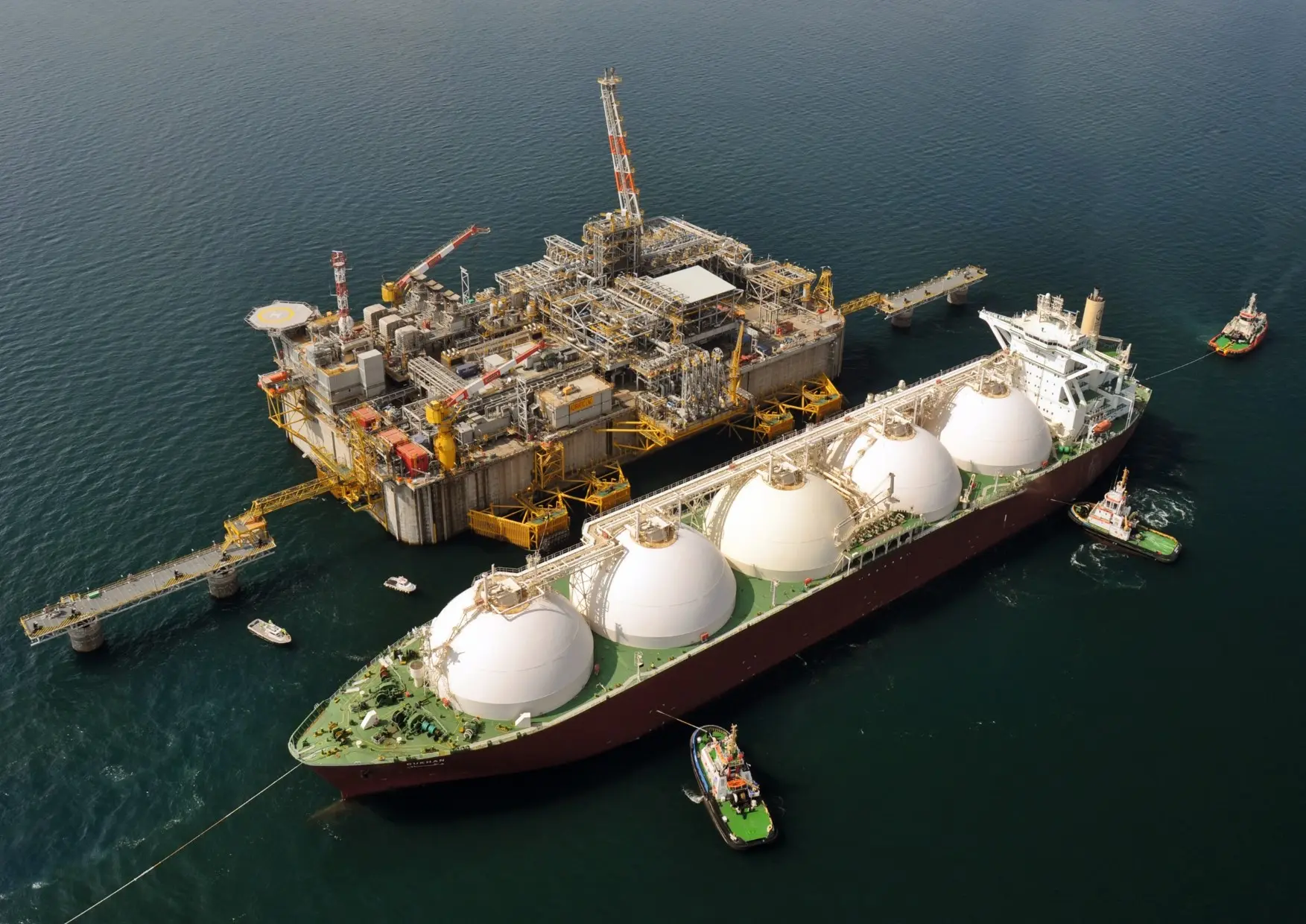 LNG carrier transporting liquefied natural gas under long-term supply contract