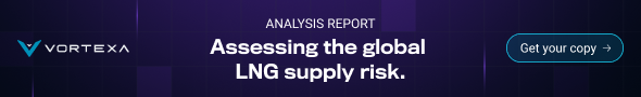 Global LNG supply risk analysis report | Global LNG Hub Vortexa LNG report banner on global LNG supply risk amid Middle East tensions