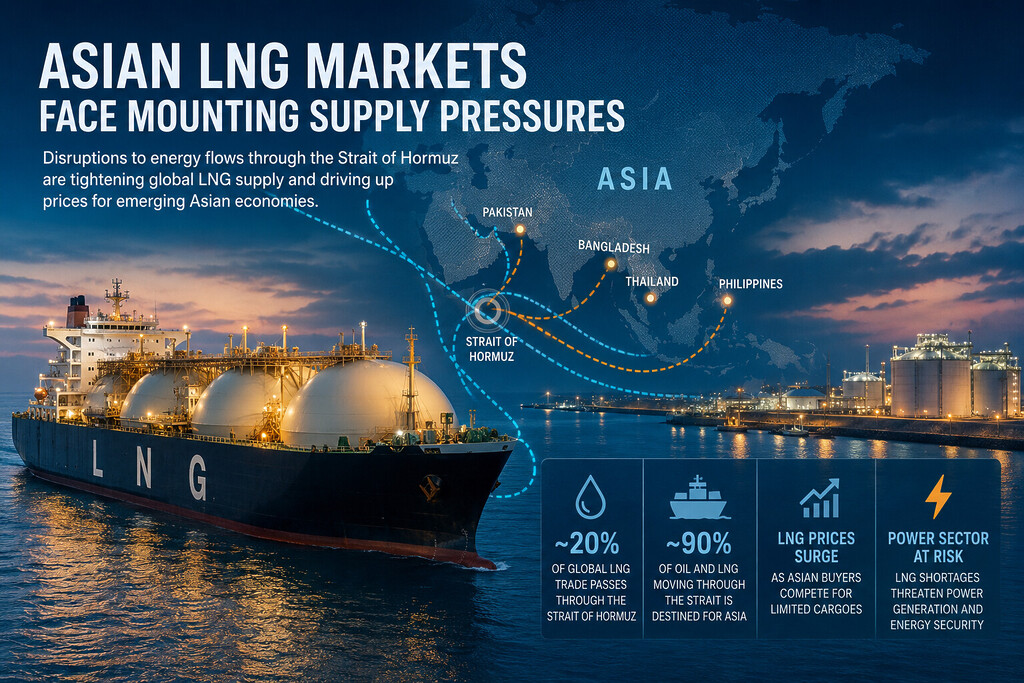 Asian LNG markets facing supply pressures as Strait of Hormuz disruptions tighten LNG supply and raise prices