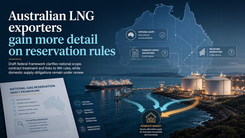 Australian LNG exporters face new domestic gas reservation rules