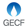 GECF logo: blue circle with a white flame and gray 'GECF' text beneath.