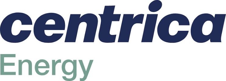 Centrica Energy logo with blue 'centrica' wordmark above and green 'Energy' text beneath.