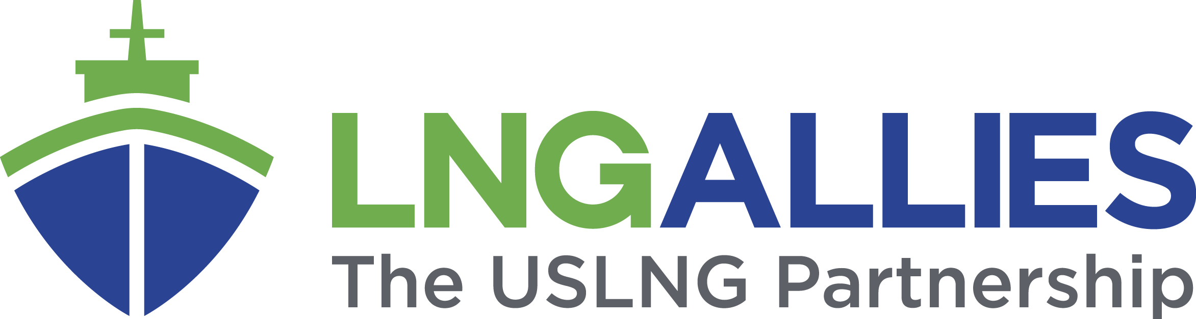 LNG Allies logo with a green-and-blue ship emblem and the text 'LNG Allies' and 'The US LNG Partnership'.